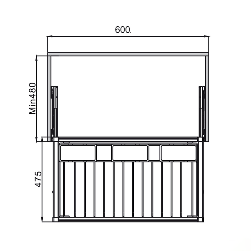 Giá treo quần áo 600mm đa năng Hafele 807.95.111