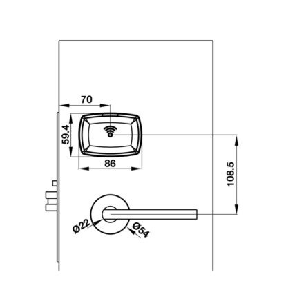 Hệ thống khóa khách sạn PL100 loại E Hafele 912.20.02