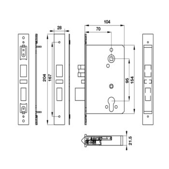 Hệ thống khóa khách sạn PL100 loại L Hafele 912.20.0