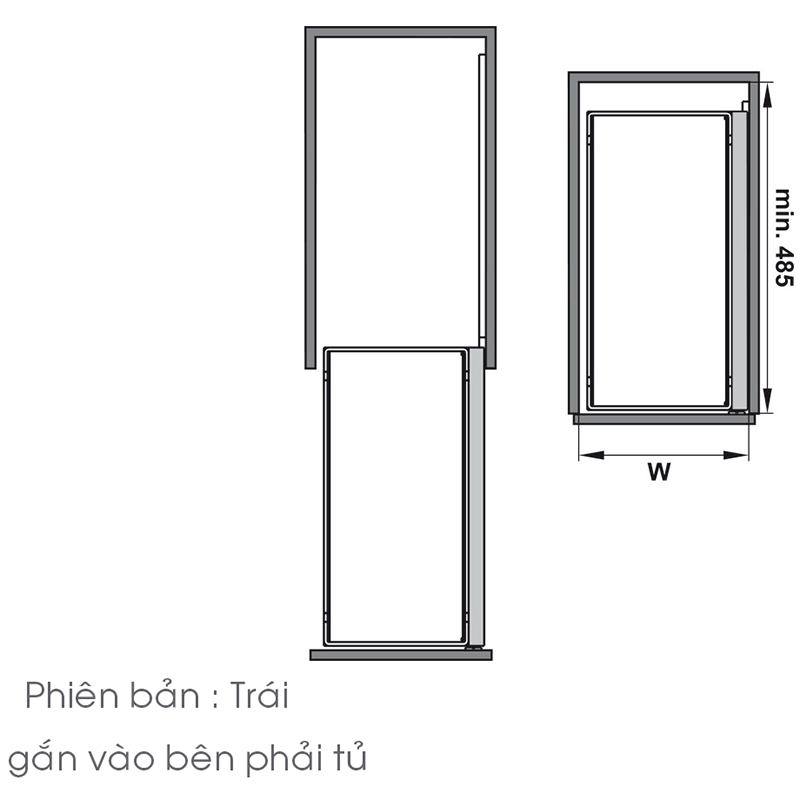 Kệ đựng chai lọ gia vị 300mm Hafele 545.53.762