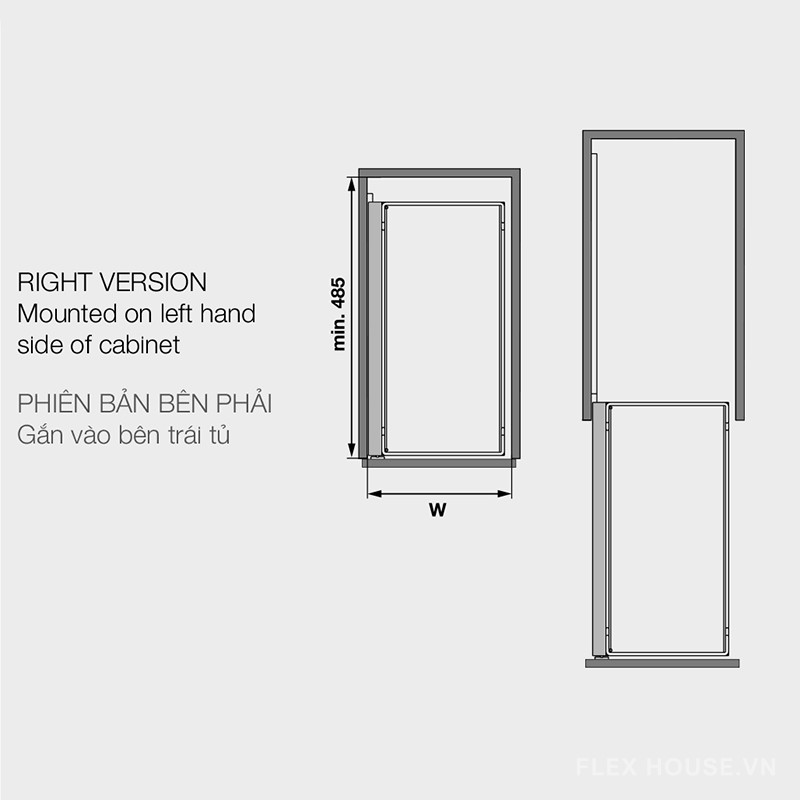 Kệ đựng gia vị 250mm màu đen Hafele 545.53.96