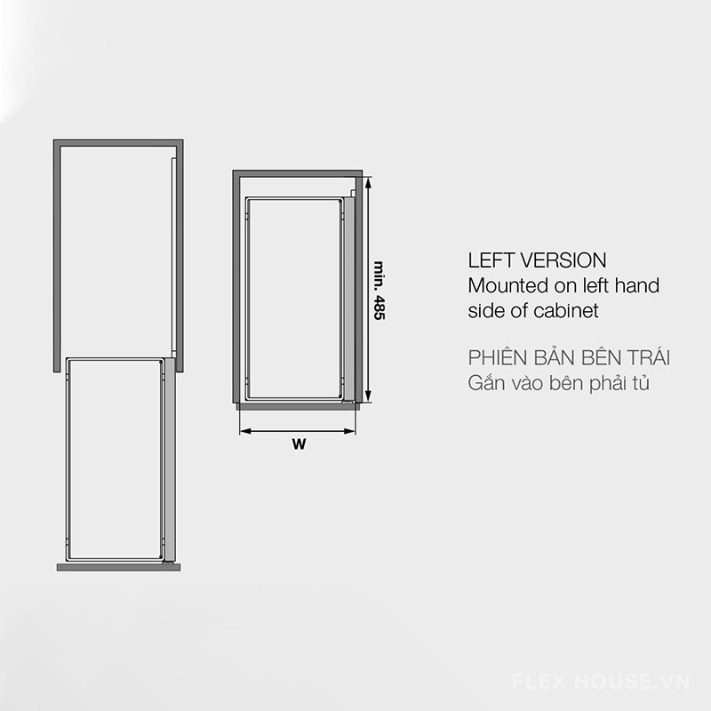 Kệ đựng gia vị 250mm màu đen Hafele 545.53.96