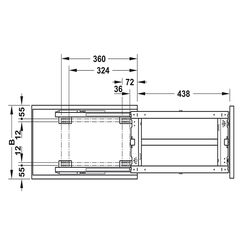 Kệ gia vị 400mm Dipensa Junior III Hafele 545.11.373