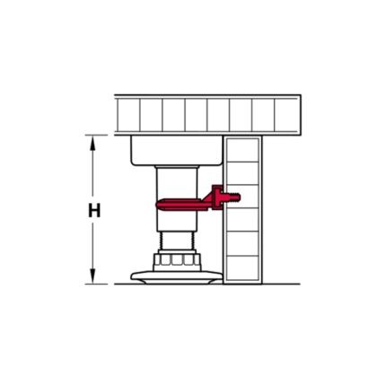 Kẹp ván chân đế nhôm màu đen Hafele 637.47.323