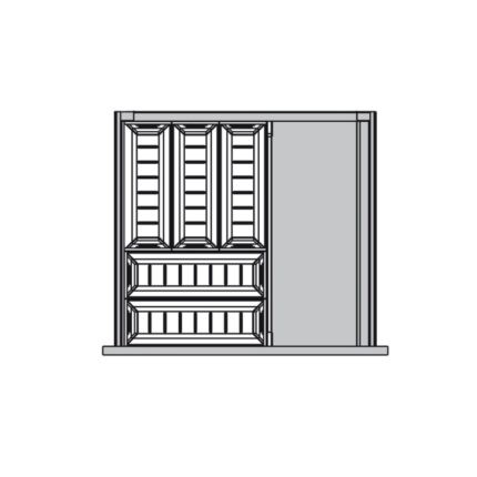 Khay chia inox màu trắng 500mm Hafele 552.52.89