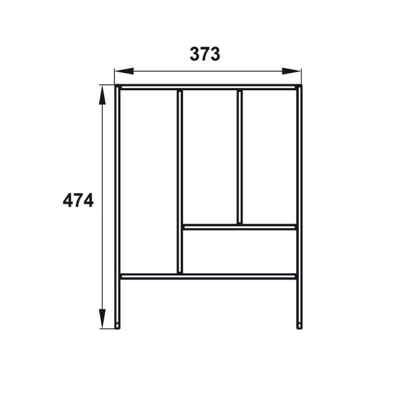 Khay chia muỗng đũa màu trắng Hafele 552.52.80