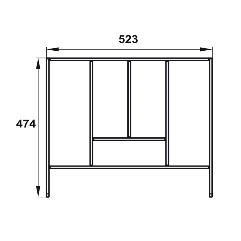 Khay chia muỗng đũa màu trắng Hafele 552.52.80