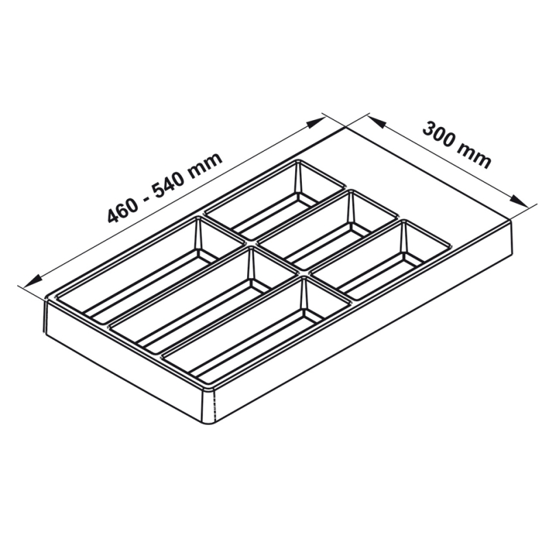 Khay chia ngăn kéo Separado 300mm Hafele 556.70
