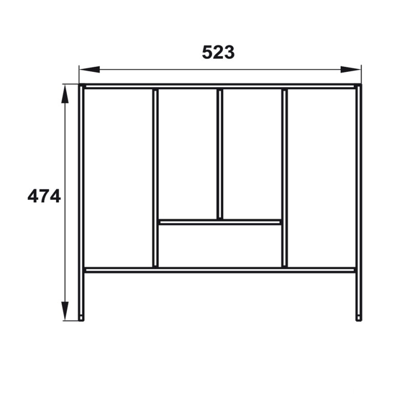Khay chia ngăn kéo tủ bếp màu xám Hafele 552.52.30