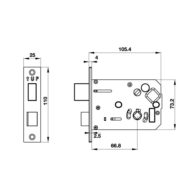 Khóa điện tử cửa gỗ EL7800-TCS Hafele 912.20.562
