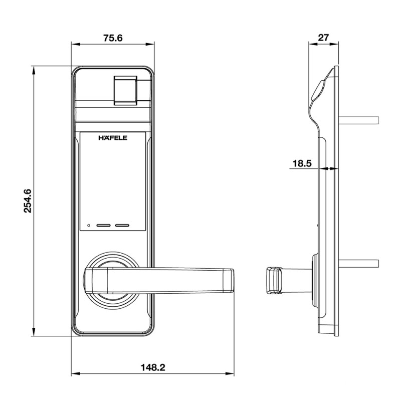 Khóa điện tử thông minh EL7700-TCS Hafele 912.20.56
