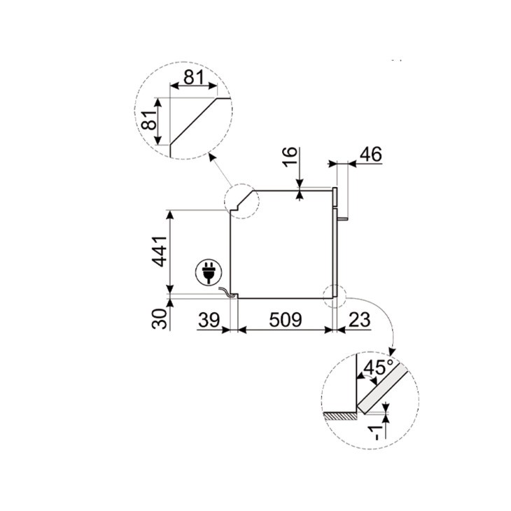 Lò nướng âm tủ mặt kính Hafele 536.64.982 10