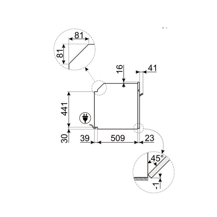 Lò nướng đối lưu âm tủ Hafele 536.64.753