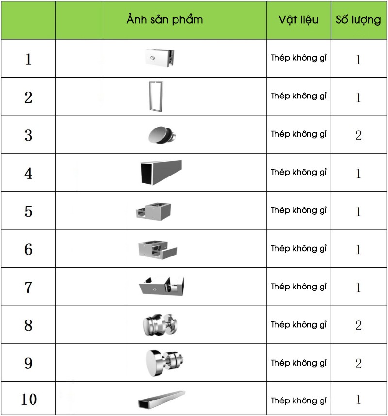 Phụ kiện cửa kính lùa phòng tắm tiện dụng KLC08