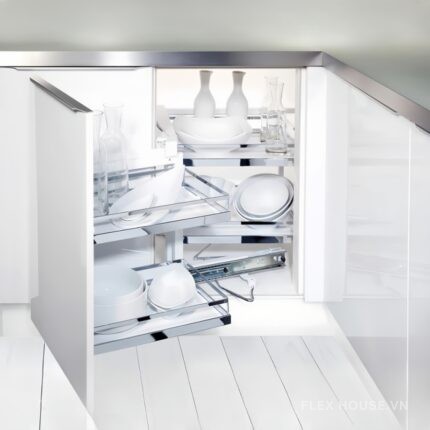 Phụ kiện kệ xoay góc tủ bếp giảm chấn Hafele 546.17.2