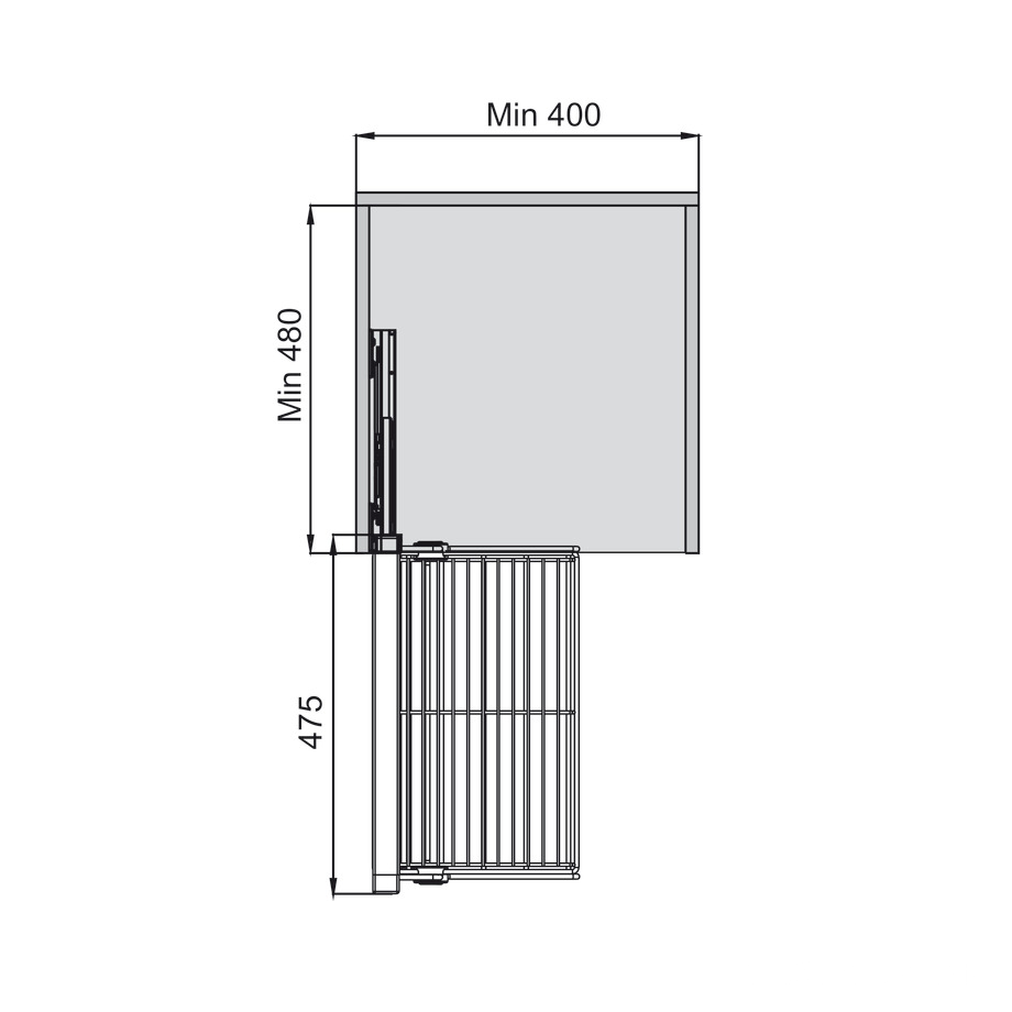 Rổ kéo đa năng tủ quần áo màu trắng Hafele 807.95.88