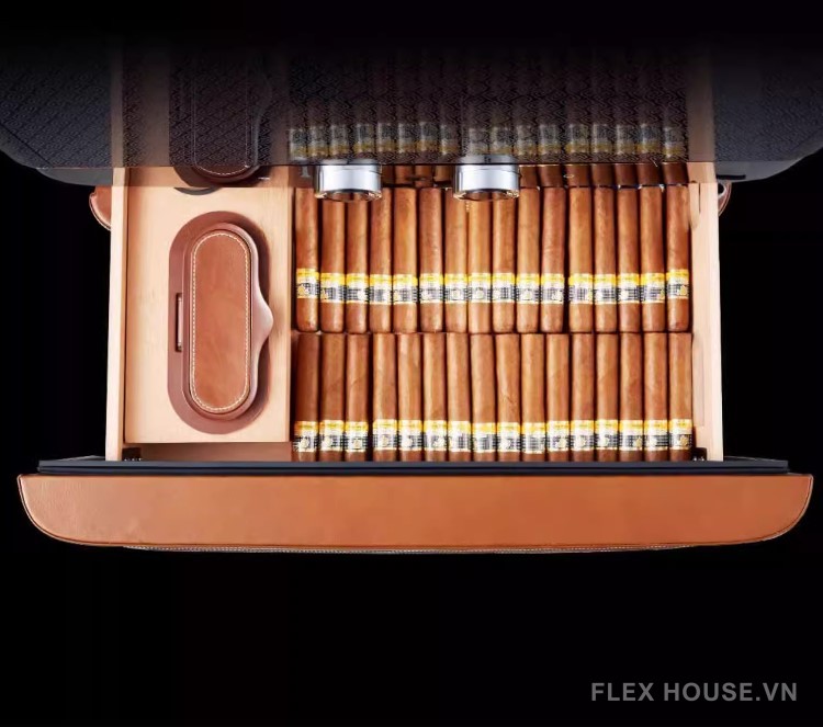Tủ bảo quản cigar bọc da sang trọng Afidano AFL6