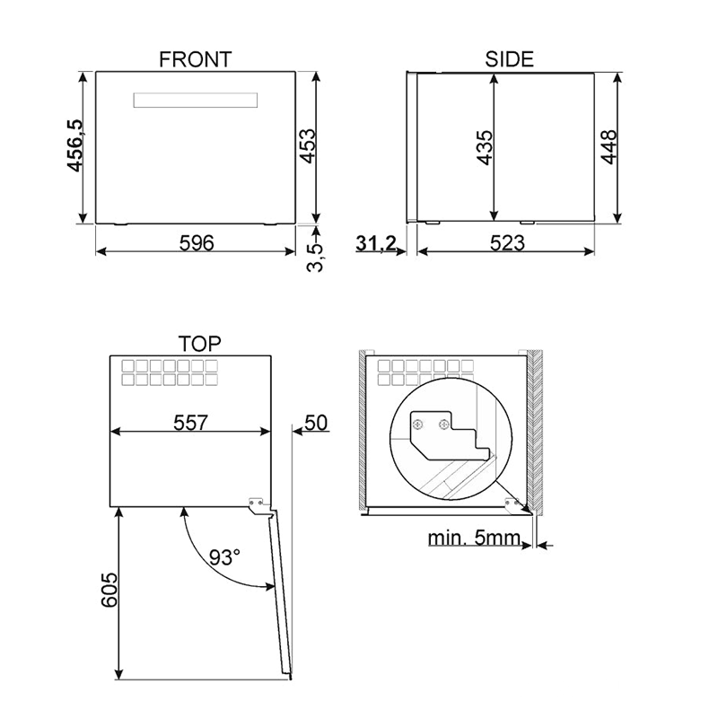 Tủ bảo quản rượu lắp âm Smeg Hafele 535.14.571