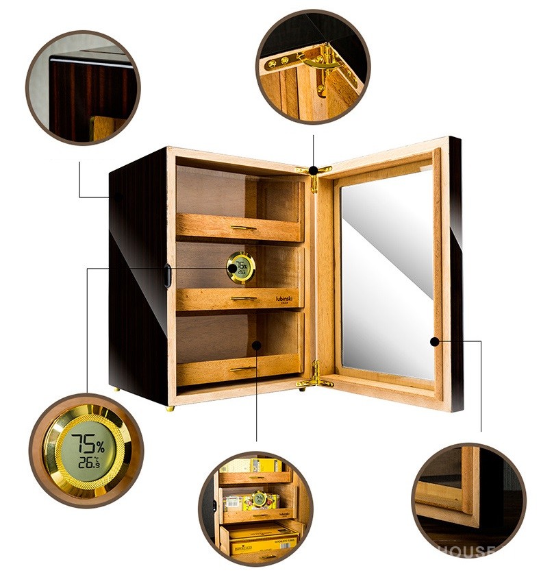 Tủ cigar mini gỗ tuyết tùng sang trọng LBS6018