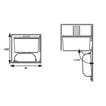 Tủ đồ khô 6 tầng Tandem Pantry Hafele 545.94.6