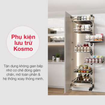 Tủ đồ khô Kara Vario 600mm Kosmo Hafele 595.82.815