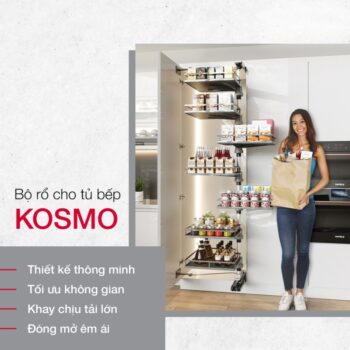 Tủ đồ khô Kara Vario 600mm Kosmo Hafele 595.82.815