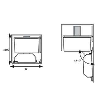 Tủ đồ khô Tandem Pantry 3 tầng Hafele 545.93.436