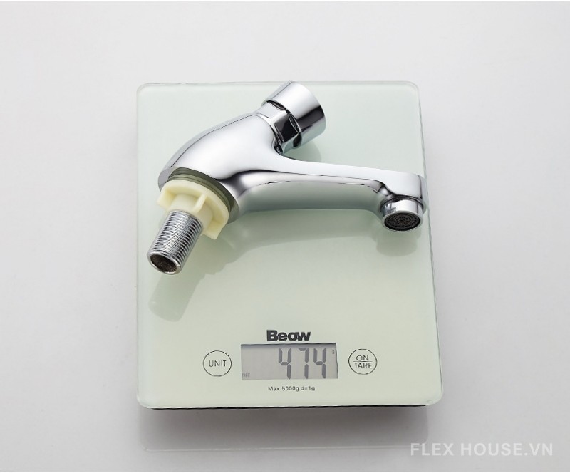 Vòi lavabo nhấn mở bằng đồng màu bạc WS7510