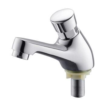 Vòi lavabo nhấn mở bằng đồng màu bạc WS7510