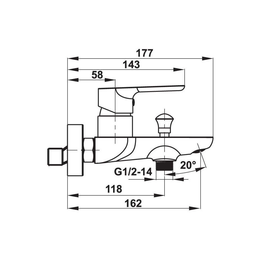 Vòi nóng lạnh đặt nổi 2 đường nước Hafele 495.61.130