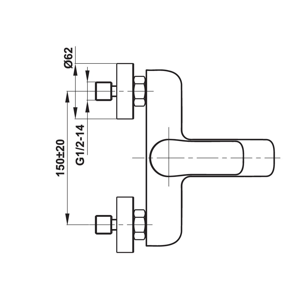 Vòi nóng lạnh đặt nổi 2 đường nước Hafele 495.61.130