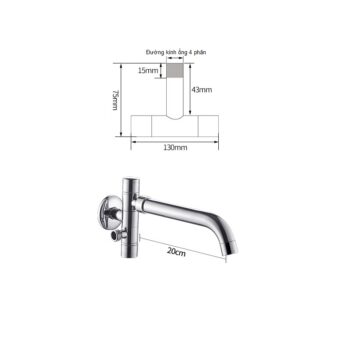 Vòi nước đôi bằng đồng xoay 360 độ tiện dụng WS1008D