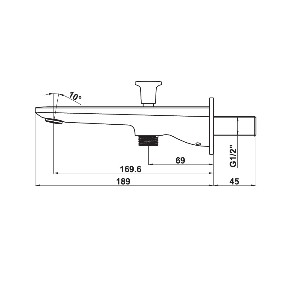 Vòi xả bồn 2 đường nước Kobe 589.15.061