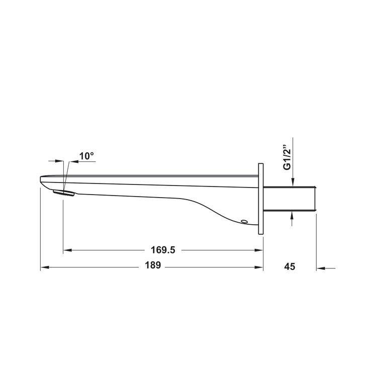 Vòi xả bồn tắm màu đen Kobe Hafele 589.15.090