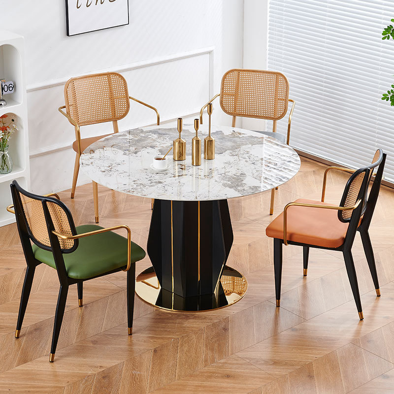 Ghế cafe lưng mây đan thư giãn có tay vịn LXY6870 7