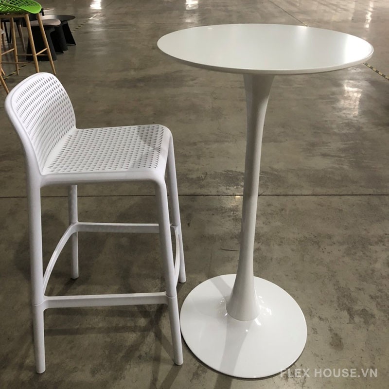 Bàn trà cafe mặt tròn chân Tulip ST1545 10