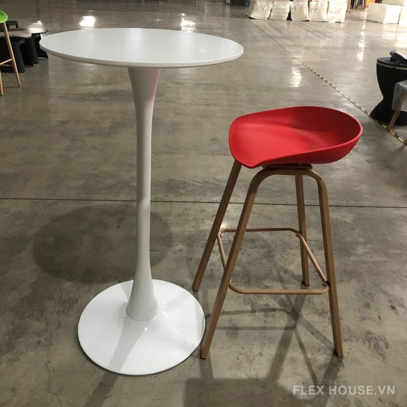 Bàn trà cafe mặt tròn chân Tulip ST1545 8