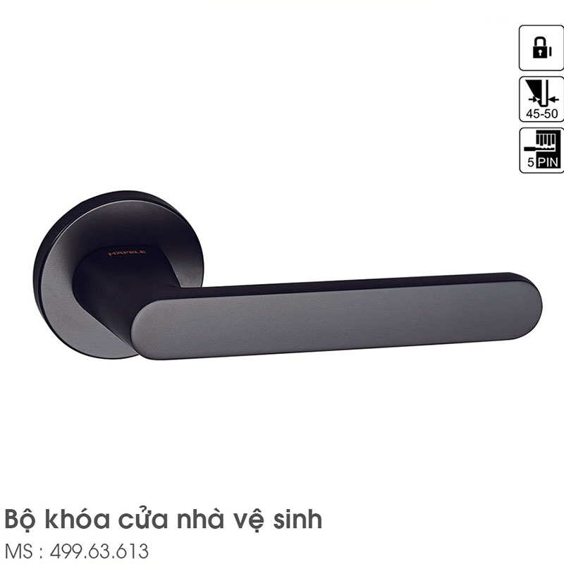 Bộ khóa tay nắm cửa nhà vệ sinh Hafele 499.63.61 7