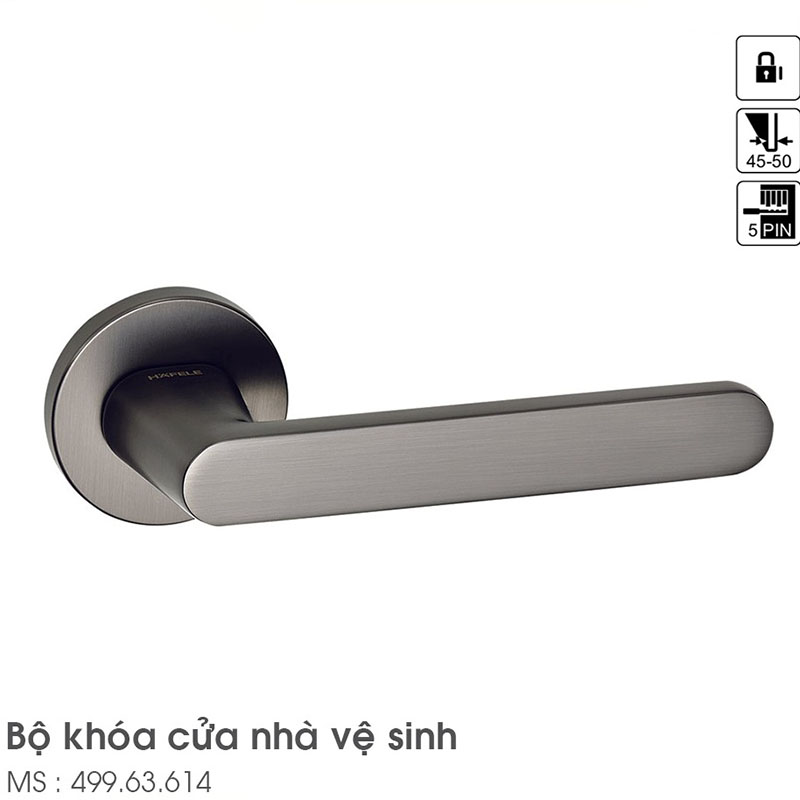 Bộ khóa tay nắm cửa nhà vệ sinh Hafele 499.63.61 6