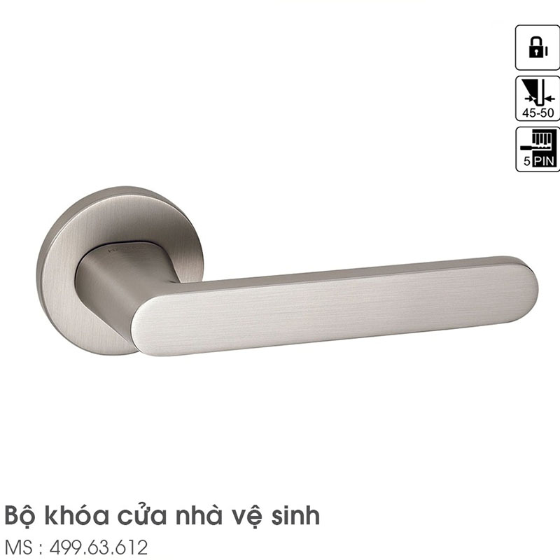 Bộ khóa tay nắm cửa nhà vệ sinh Hafele 499.63.61 5