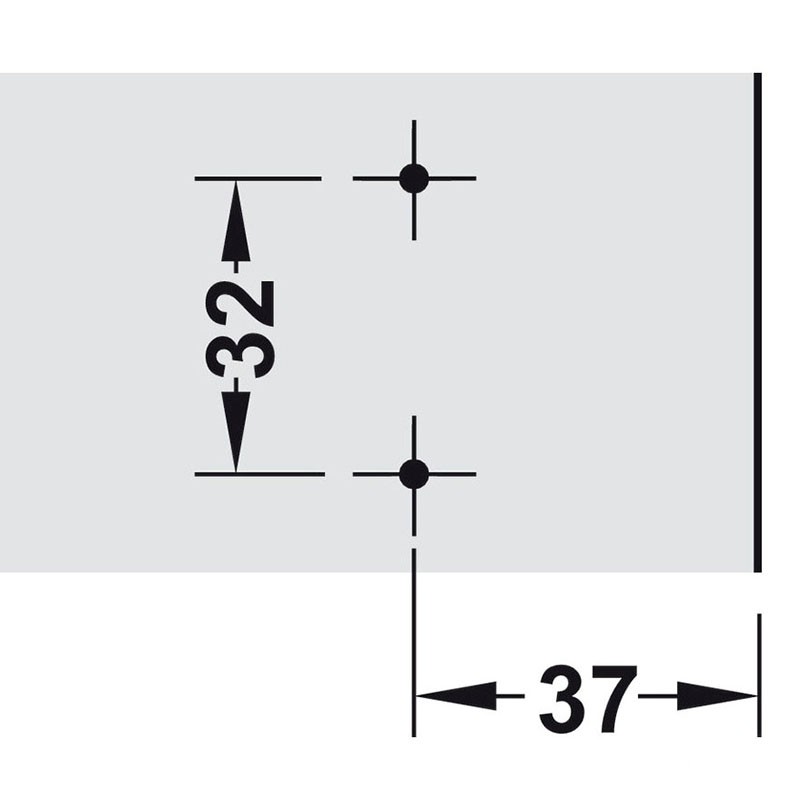 Đế bản lề tủ Metalla SM 4 lỗ vít Hafele 334.90.006 10