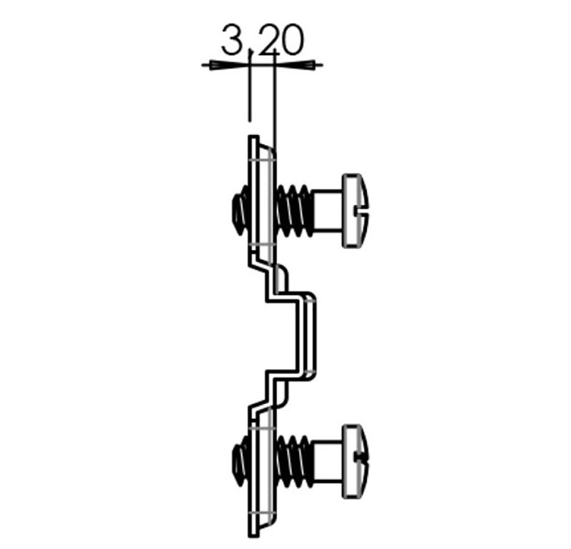 Đế bản lề tủ Metalla SM 4 lỗ vít Hafele 334.90.006 6