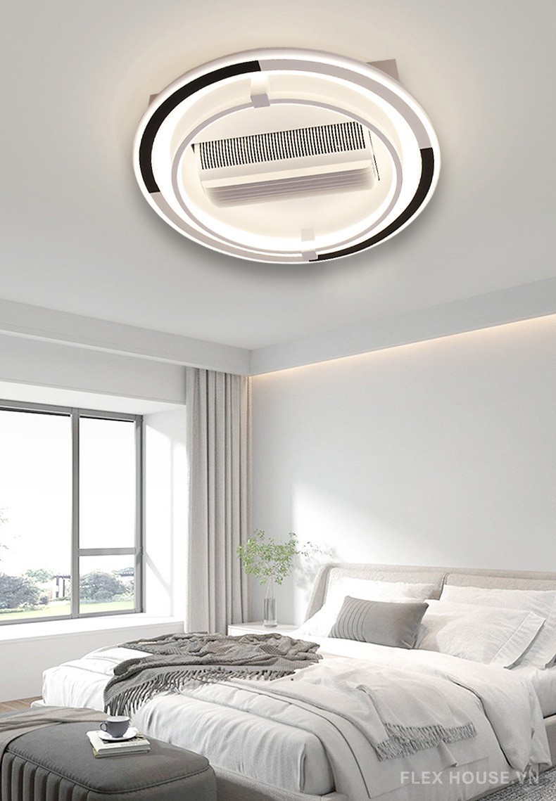 Đèn tròn decor phòng ngủ kết hợp quạt trần OTA41T 4