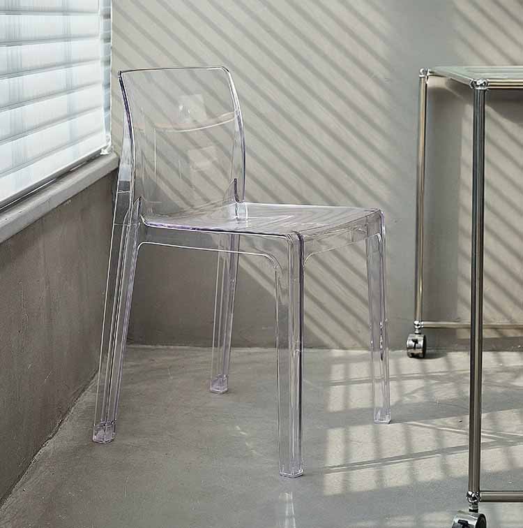 Ghế nhựa Acrylic trong suốt decor quán cafe ZW7438 14
