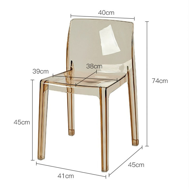 Ghế nhựa Acrylic trong suốt decor quán cafe ZW7438 11