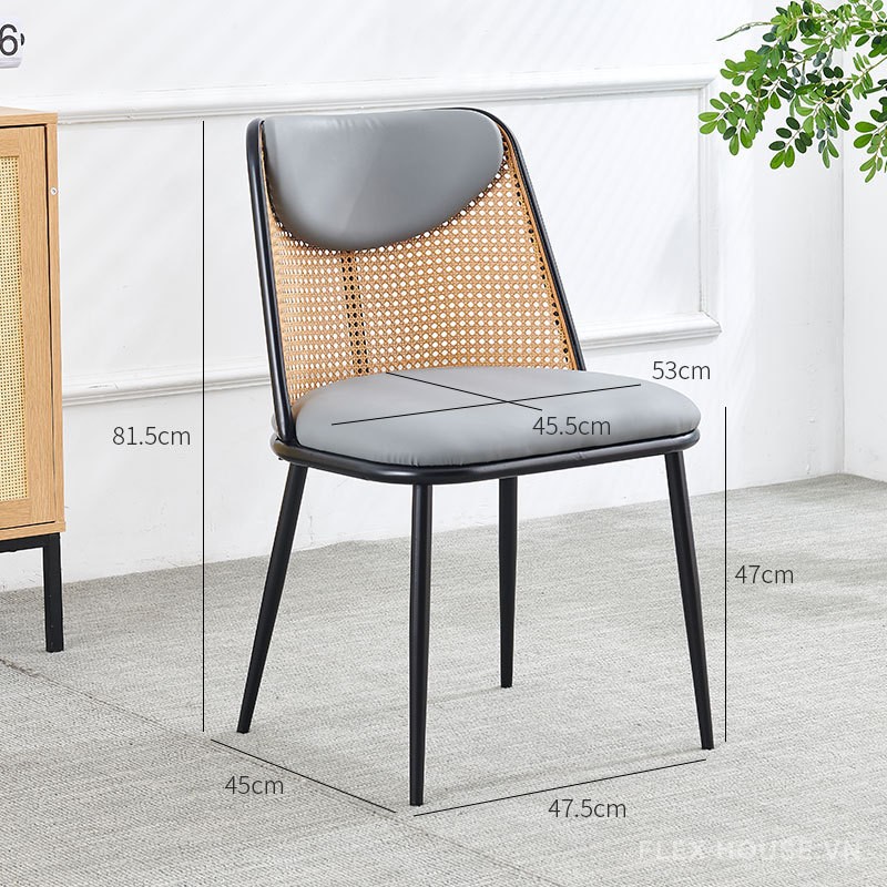 Ghế ăn gia đình lưng tựa giả mây thư giãn Bắc Âu LXY8074 10