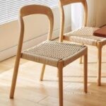 Ghế ăn khung gỗ đệm dây cói nghệ thuật WS7550