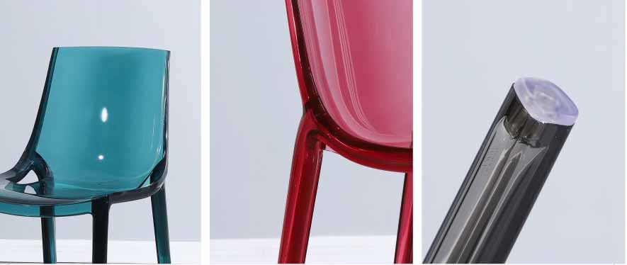 Ghế ăn nhựa Acrylic trong suốt nhiều màu ZW5837 11