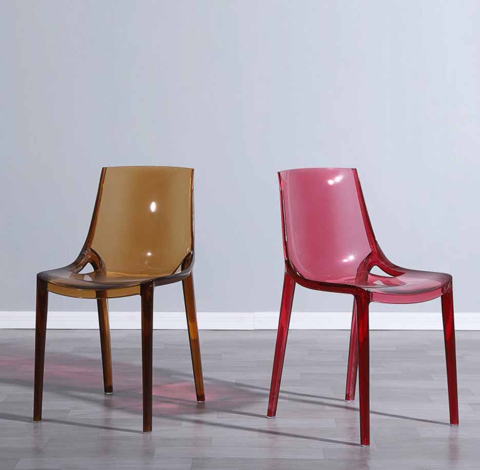 Ghế ăn nhựa Acrylic trong suốt nhiều màu ZW5837 14
