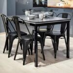 Ghế bàn ăn tựa lưng khung sắt hiện đại ST1518